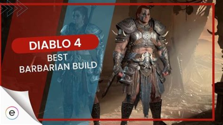 A Diablo 4 barbarian in heavy armor on the left, contrasted with a set of furs on the right. Both are very detailed