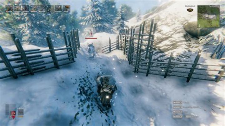 A wolf chases a Viking in Valheim