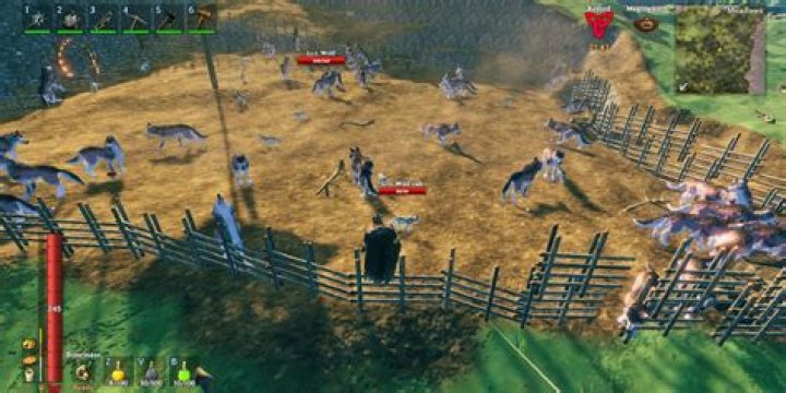 A wolf pen in Valheim
