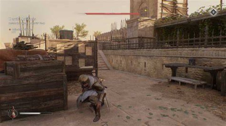 Basim hides while looking for Gear Chests in AC Mirage.