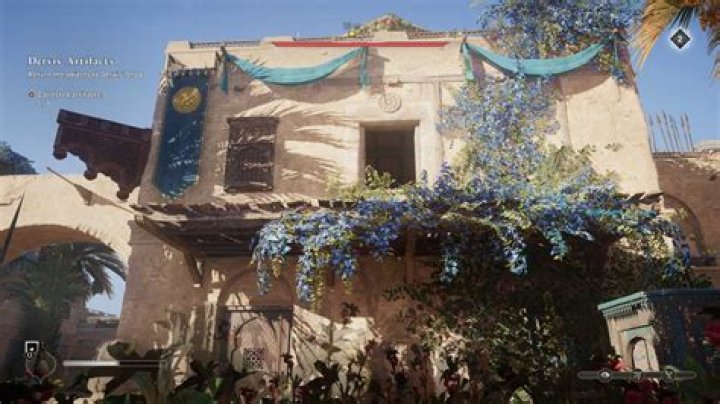 Basim stares at a house in the Scholar&rsquo;s Estate in AC Mirage.