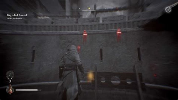 Basim storms the Khurasan Guard Chest while looking for Gear Chests in AC Mirage.
