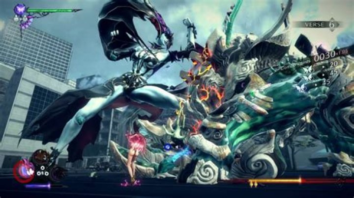 Bayonetta bares it all while her summoned demons fight alongside her in Bayonetta 3