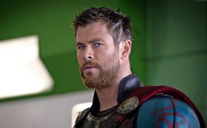 Chris Hemsworth as Thor, looking boldly offscreen, probably at a tennis ball on a stick, in 2011&rsquo;s Thor