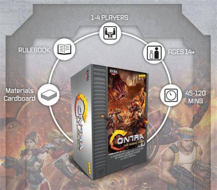 Contra: The Board Game Stage hazard cards