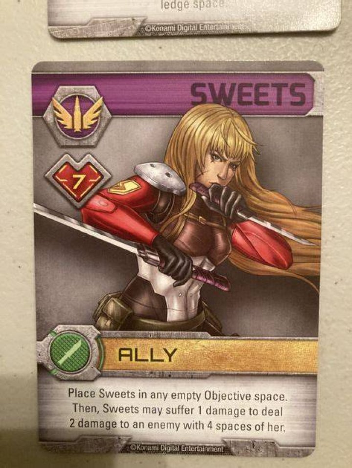 Contra: The Board Game Sweets Manson character cards