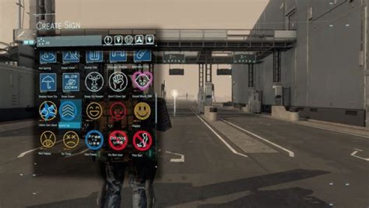 Death Stranding create sign menu