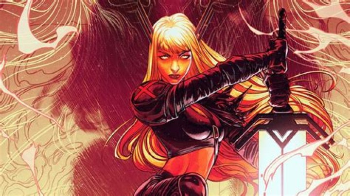 Illyana Rasputin in the red and gold cloak of the Sorcerer Supreme, with her Soul Staff, in What If... Magik?, Marvel Comics (2018). 
