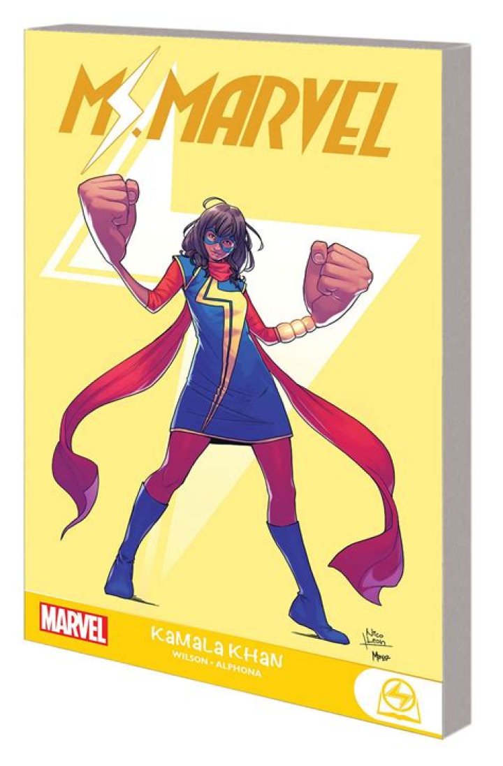 Kamala Khan as Ms. Marvel thinks to herself &ldquo;Be Cool. Be Cool. Be Cool.&rdquo; as she says &ldquo;I&rsquo;m fine. I&rsquo;m great, actually. Totally not stunned at all.&rdquo;