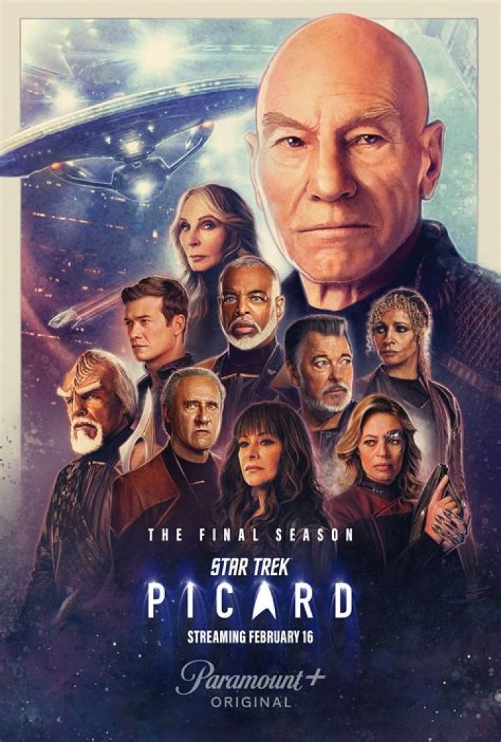 Picard flying a ship with a pop up interface in front o f him 