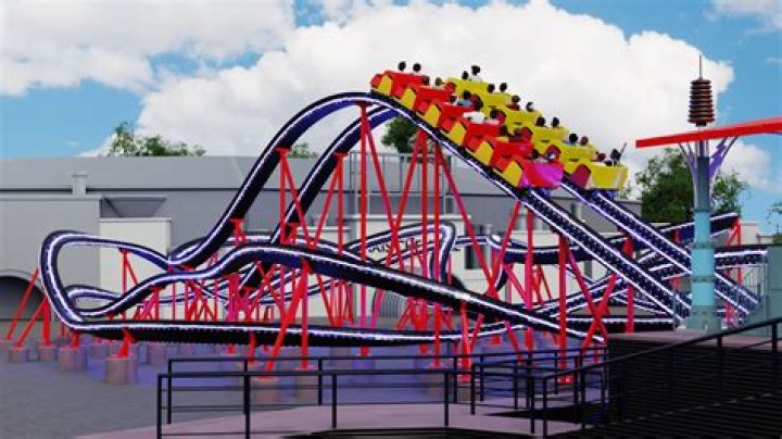 six flags roller coaster kids having fun