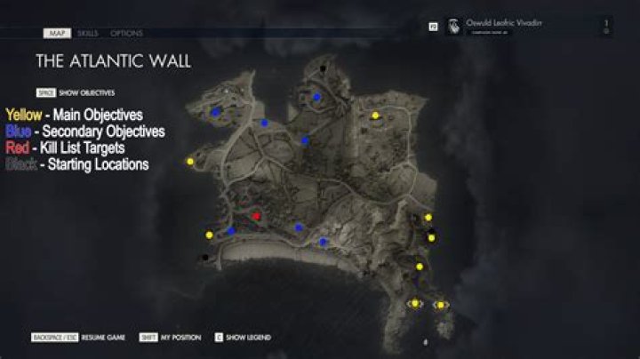 Sniper Elite 5 map showing the location of Stefen Beckendorf&rsquo;s patrol
