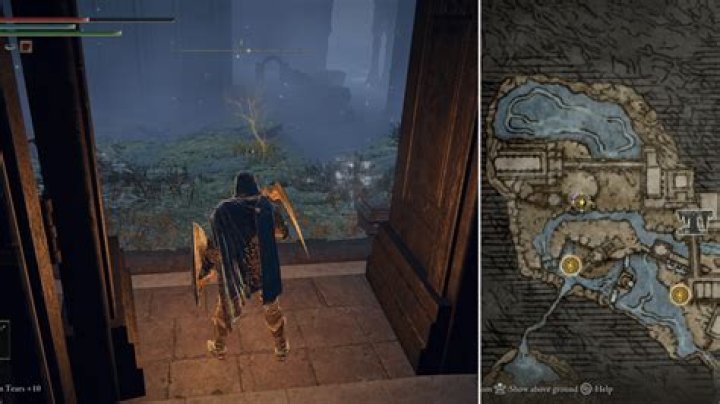 Split image showing the Nokstella, Eternal City Golden Seed location and map