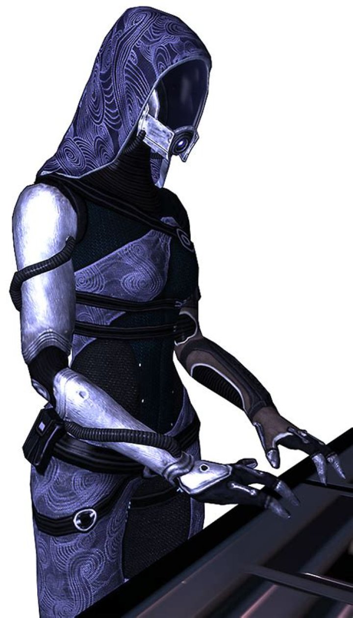 Tali&rsquo;Zorah nar Rayya and Commander Shepard face each other in a cut scene from Mass Effect: Legendary Edition.