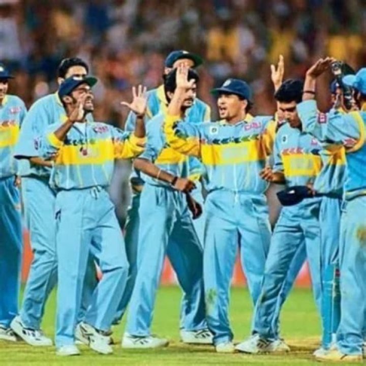 Team India changed their jersey colour from Dark Blue to light blue in the year 1996.